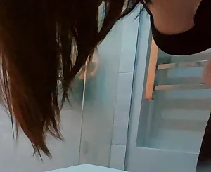 Buxomy Black-haired Gets Peeked on in Bathroom Manga porn puffies by Andrewtatt