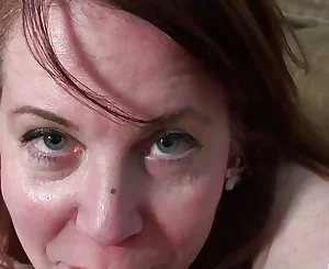 AuntJudys - 53yo Ginger-haired Step-Aunt Brie bj\'s your shaft (POV Experience)