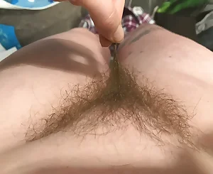 Wild housewife showcases you exactly how to turn her on by running her thumbs along her pubic hairs