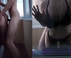 Duo Were Caught Drilling On The Balcony In Front Of Neighbours. Public Intercourse Ten Min
